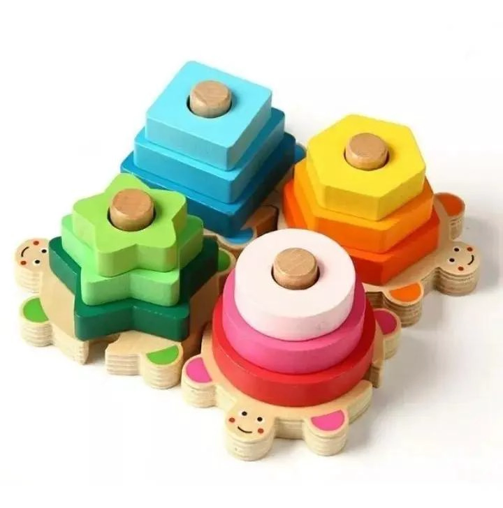 PACK DE 6 JUGUETES DIDACTICOS DE MADERA PARA NIÑOS - 4
