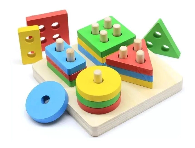 JUGUETE ENHEBRADOR DE MADERA PARA DESARROLLO INFANTIL - 5