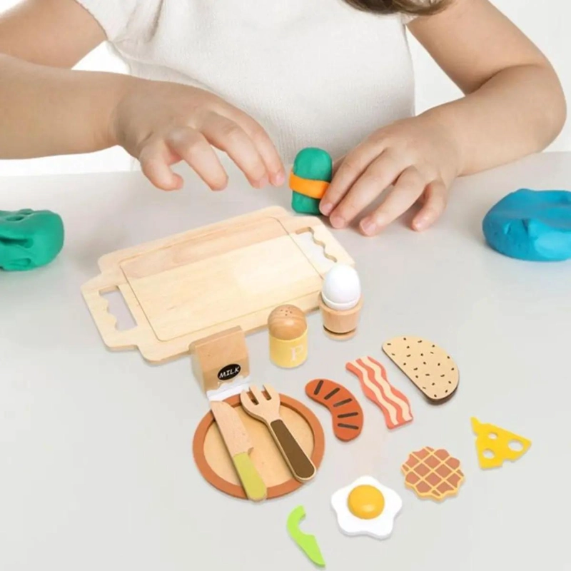 SET DE DESAYUNO DE MADERA PARA NIÑOS A PARTIR DE 3 AÑOS - 7