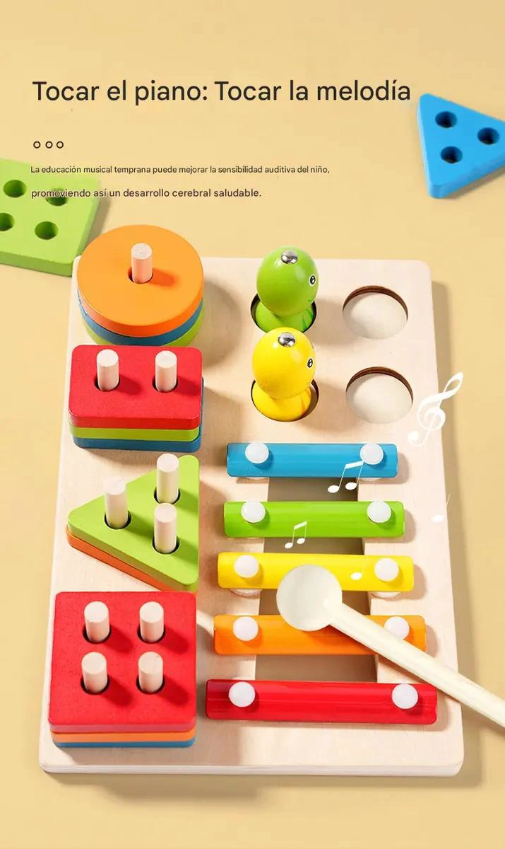 JUEGO EDUCATIVO MONTESSORI 7 EN 1 DE MADERA PARA NIÑOS - 8