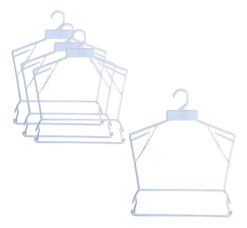 PACK DE 10 COLGADORES DE PLASTICO PARA LENCERIA Y ROPA - 2