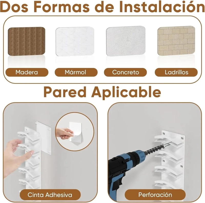 SOPORTE DE PARED PARA GORRAS, ORGANIZADOR DE SOMBREROS - 4
