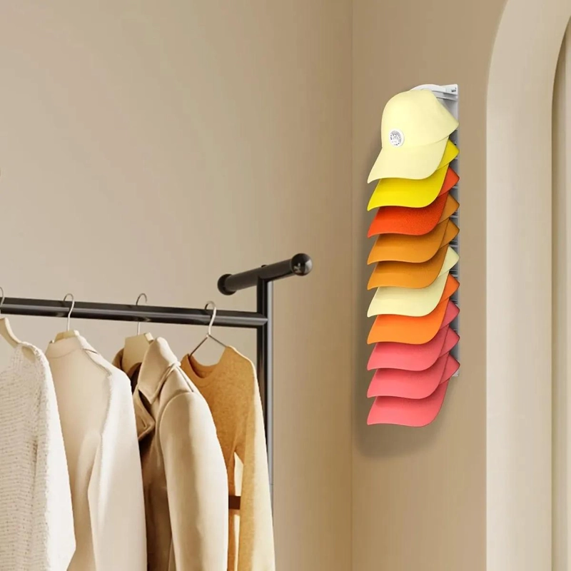SOPORTE DE PARED PARA GORRAS, ORGANIZADOR DE SOMBREROS - 8