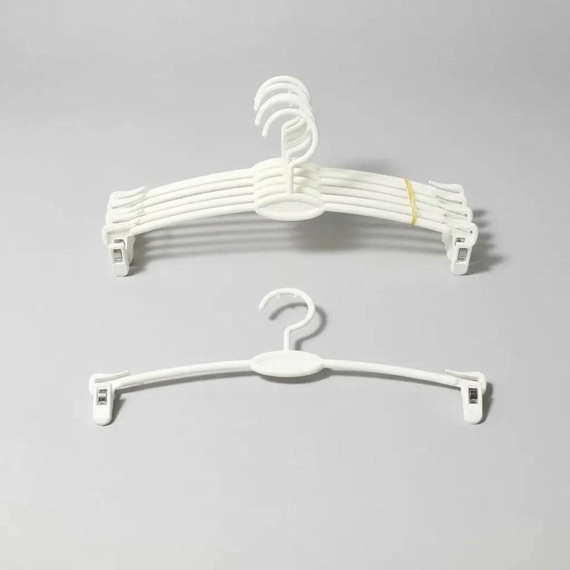 PACK DE 30 COLGADORES DE PLASTICO BLANCO PARA ROPA - 1