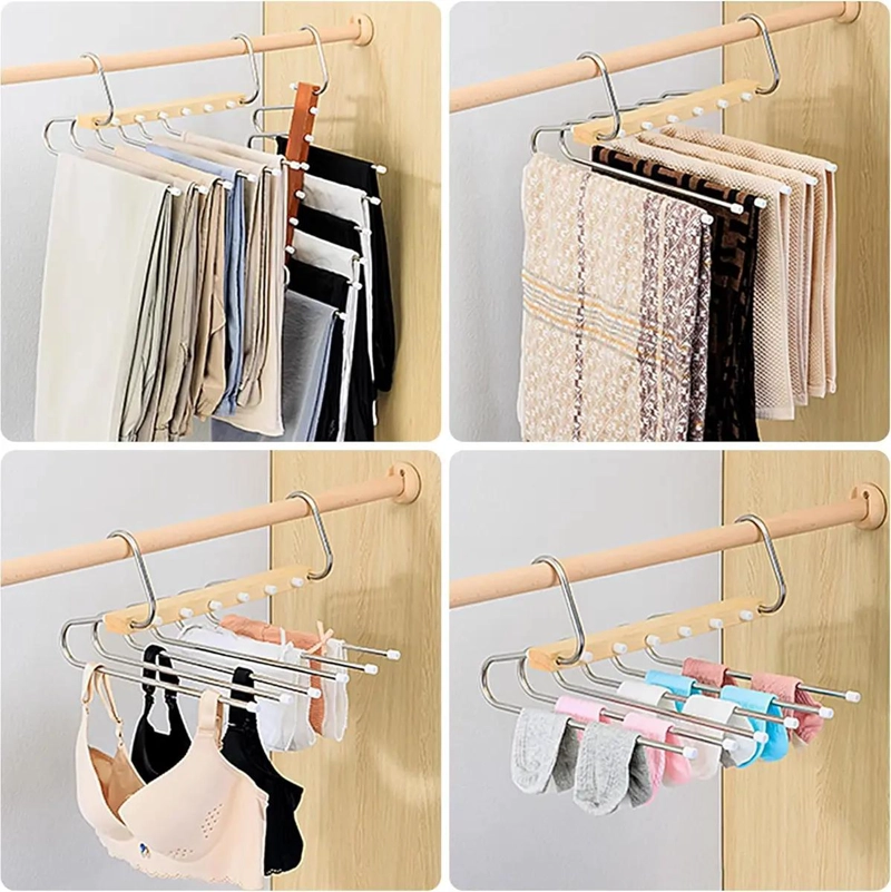 PERCHA COLGADOR PLEGABLE PARA ALMACENAMIENTO DE PANTALONES - 6