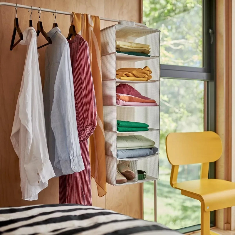 ORGANIZADOR COLGANTE PARA ROPA CON MULTIPLES COMPARTIMENTOS - 3