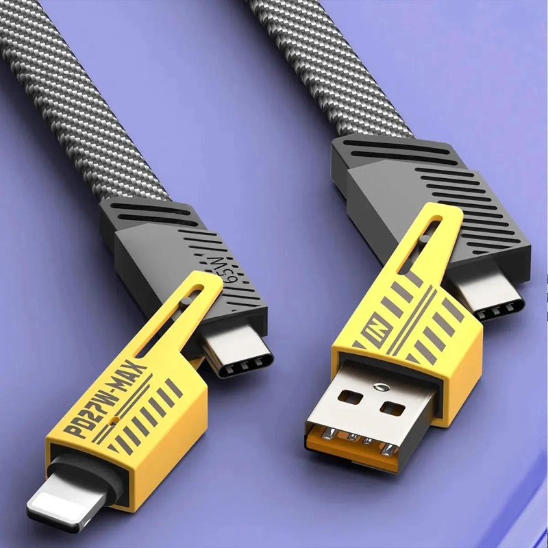 CABLE DE CARGA RAPIDA 4 EN 1 PARA IPHONE Y ANDROID - 2