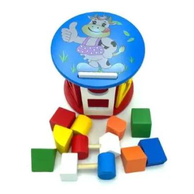 CILINDRO DE ENCAJE DE MADERA COLORIDO PARA APRENDIZAJE INFANTIL - 2