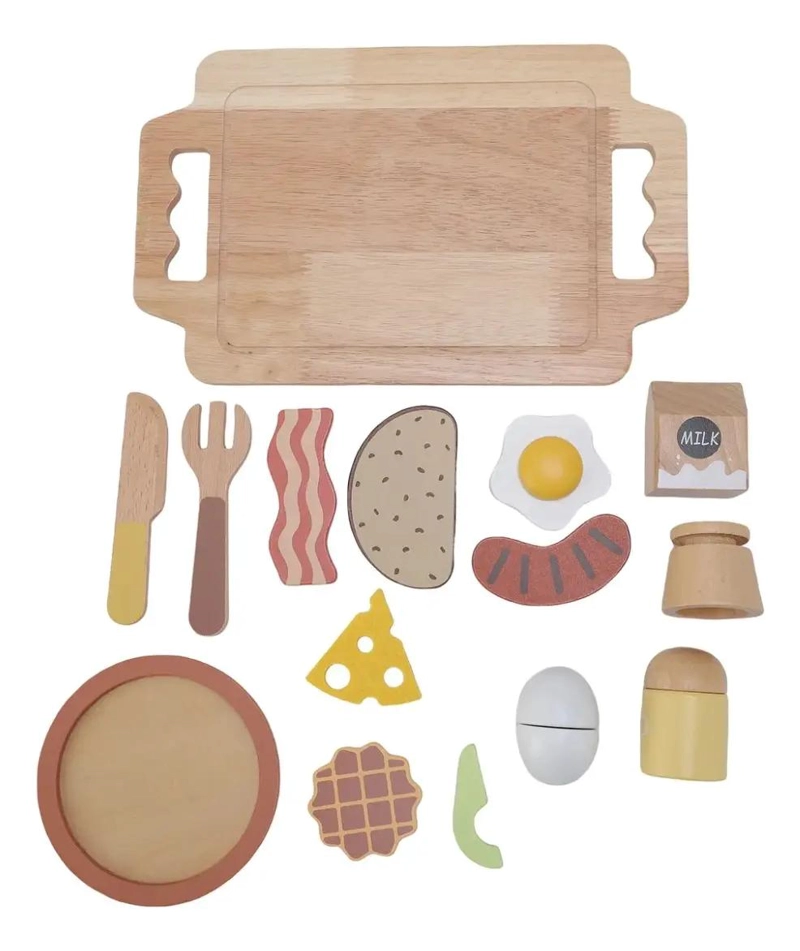 SET DE DESAYUNO DE MADERA PARA NIÑOS A PARTIR DE 3 AÑOS - 2