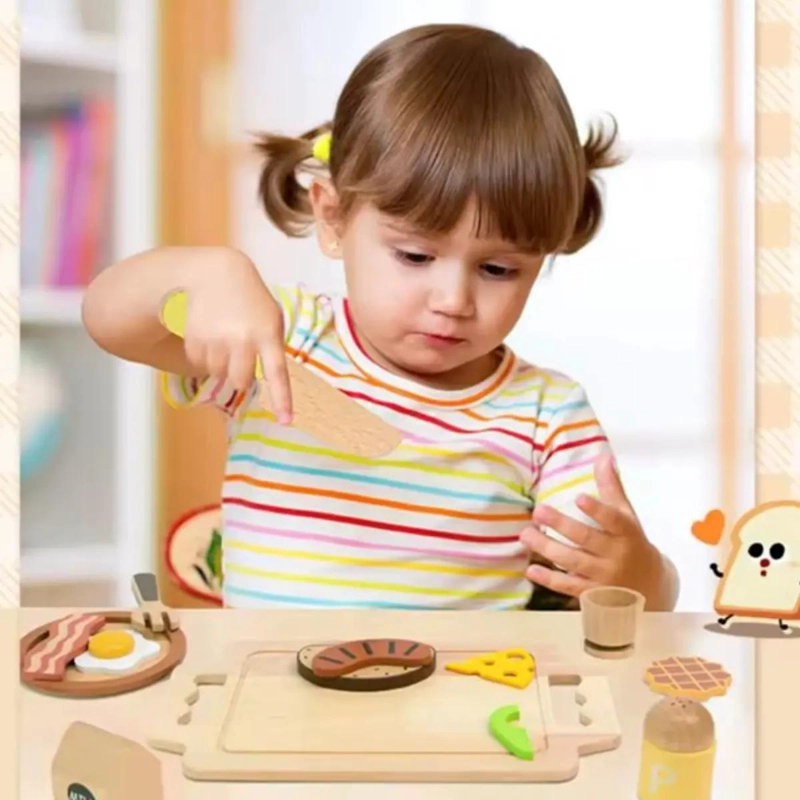 SET DE DESAYUNO DE MADERA PARA NIÑOS A PARTIR DE 3 AÑOS - 3