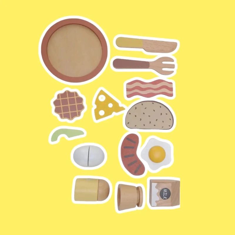 SET DE DESAYUNO DE MADERA PARA NIÑOS A PARTIR DE 3 AÑOS - 8