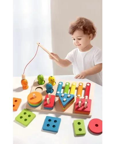 JUEGO EDUCATIVO MONTESSORI 7 EN 1 DE MADERA PARA NIÑOS - 2