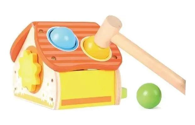 JUGUETE MARTILLO DIDACTICO DE MADERA PARA NIÑOS - 2