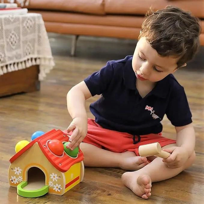 JUGUETE MARTILLO DIDACTICO DE MADERA PARA NIÑOS - 3