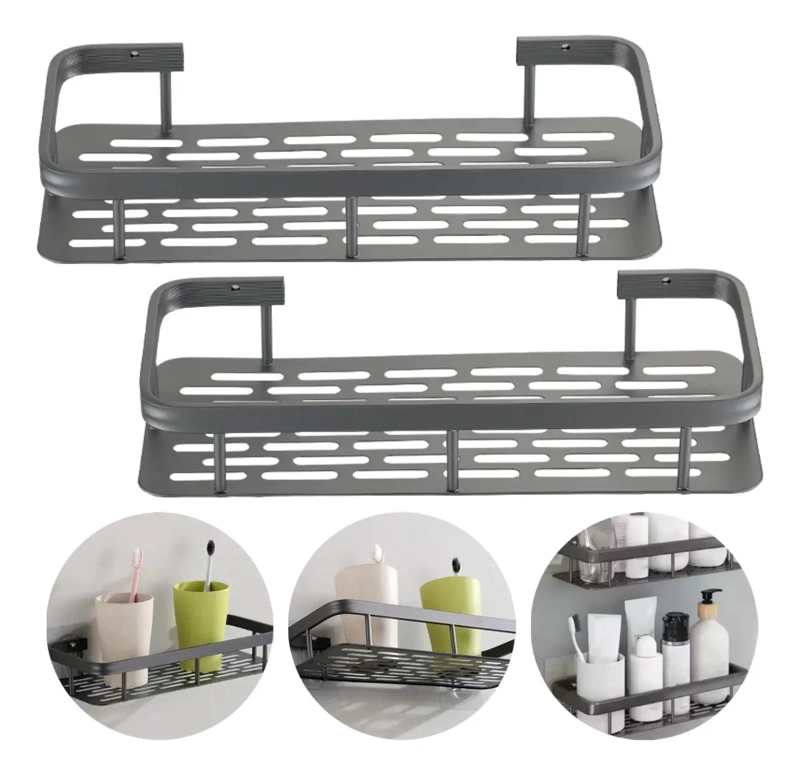 ESTANTES DE PARED MULTIFUNCIONALES PARA BAÑO Y COCINA - 2