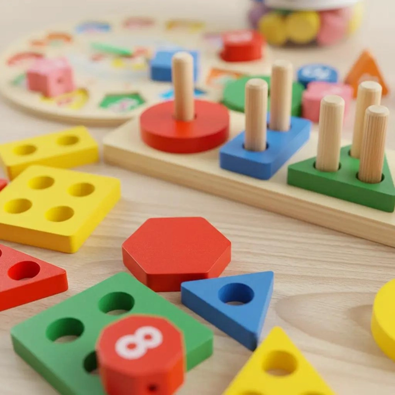 JUGUETES DE MADERA MONTESSORI PARA APRENDIZAJE INFANTIL - 7
