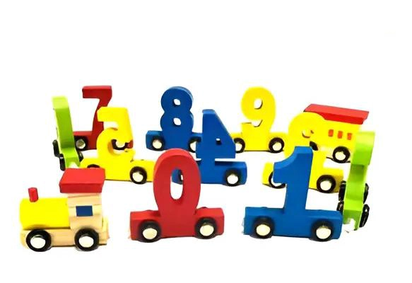 TREN GIRATORIO DE MADERA COLORIDO PARA NIÑOS - 1