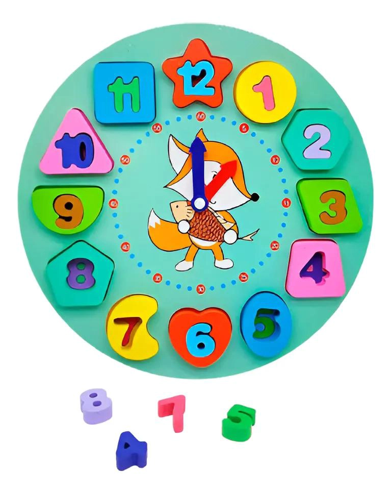 RELOJ DIDACTICO INFANTIL DE APRENDIZAJE CON FIGURAS - 1