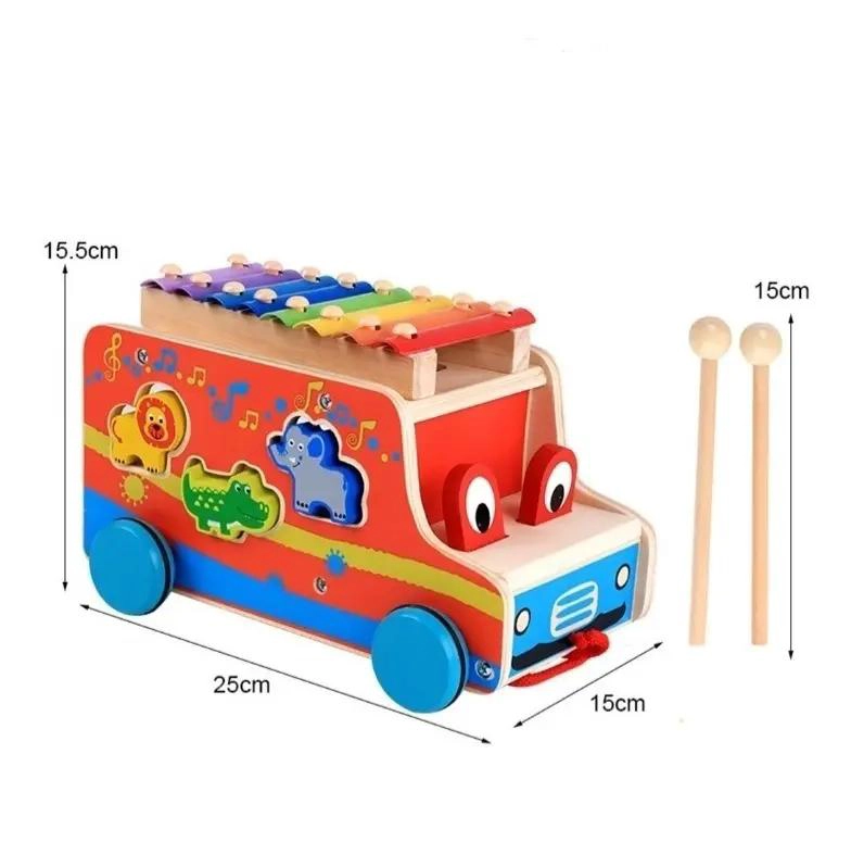 XILOFONO DIDACTICO DE MADERA MULTIFUNCIONAL PARA NIÑOS - 9