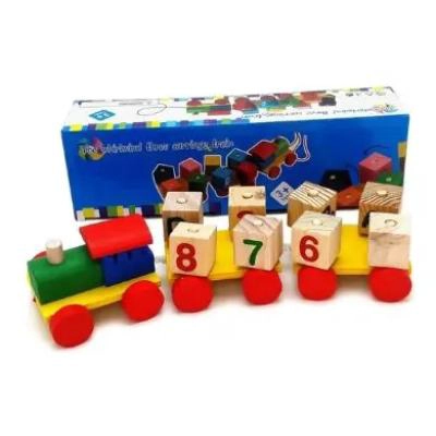 TREN DE MADERA COLORIDO CON BLOQUES PARA ENCAJAR - 3