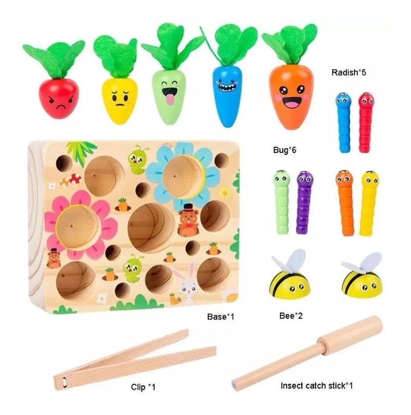 JUGUETE DE MADERA PARA ESTIMULACION COGNITIVA INFANTIL - 5
