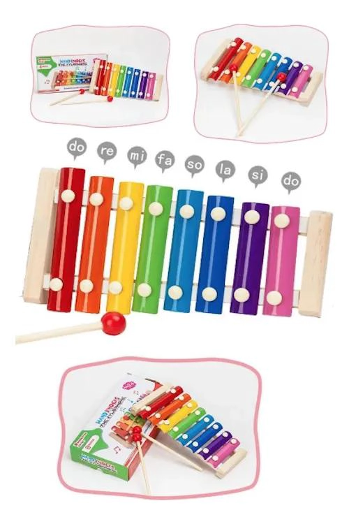 PACK DE 4 INSTRUMENTOS MUSICALES DE MADERA PARA NIÑOS - 5