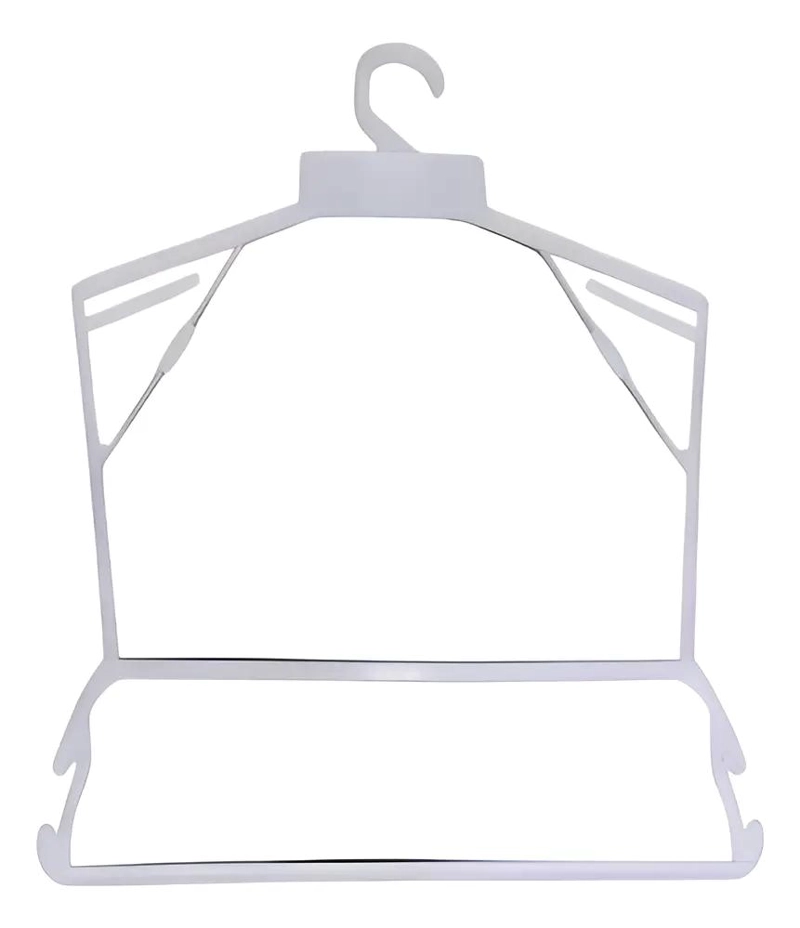 PACK DE 4 COLGADORES BLANCOS PARA LENCERIA Y ROPA - 1