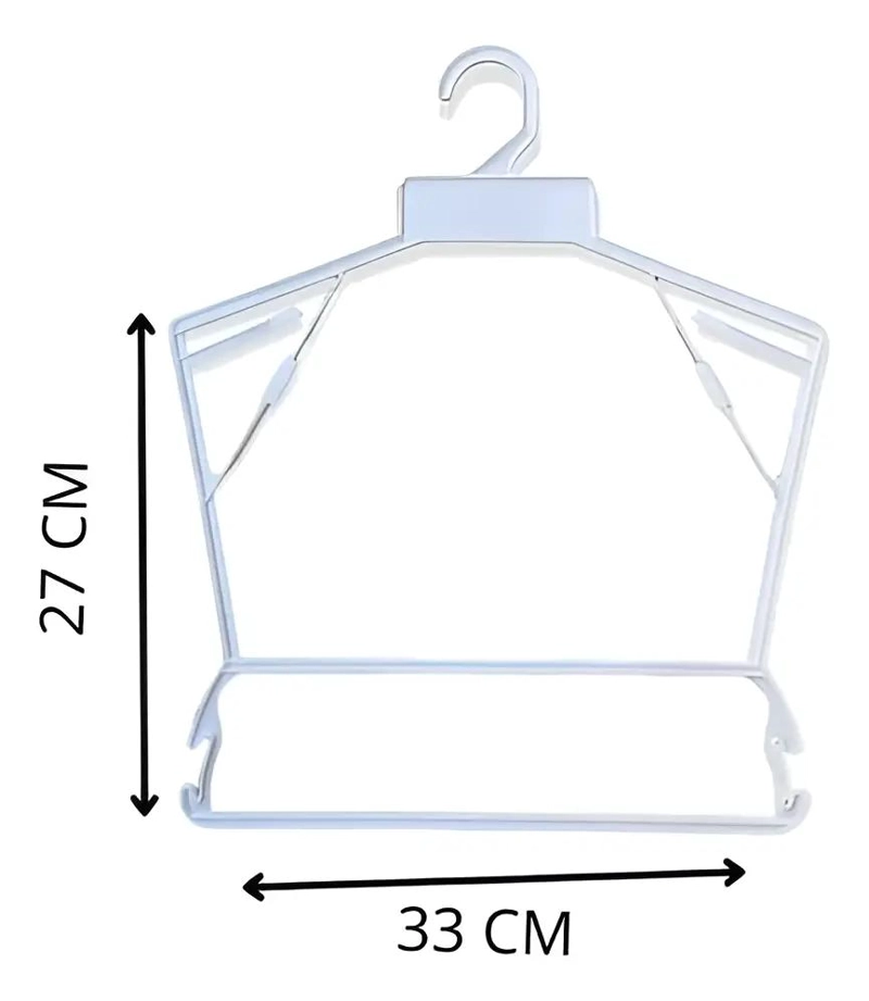 PACK DE 4 COLGADORES BLANCOS PARA LENCERIA Y ROPA - 3