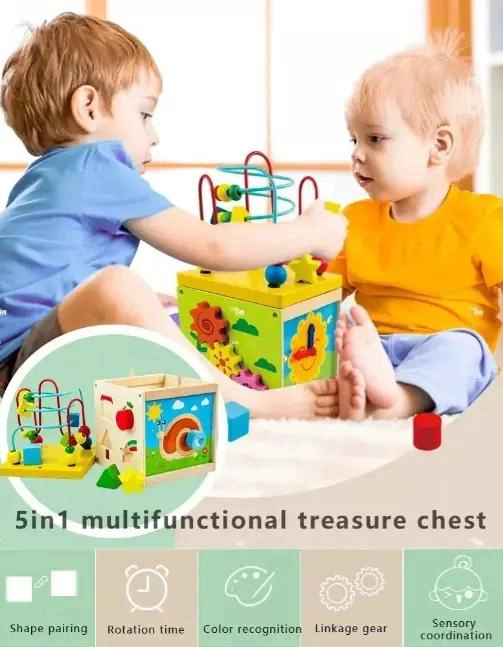 CUBO DIDACTICO DE MADERA PARA BEBE S Y NIÑOS PEQUEÑOS - 4