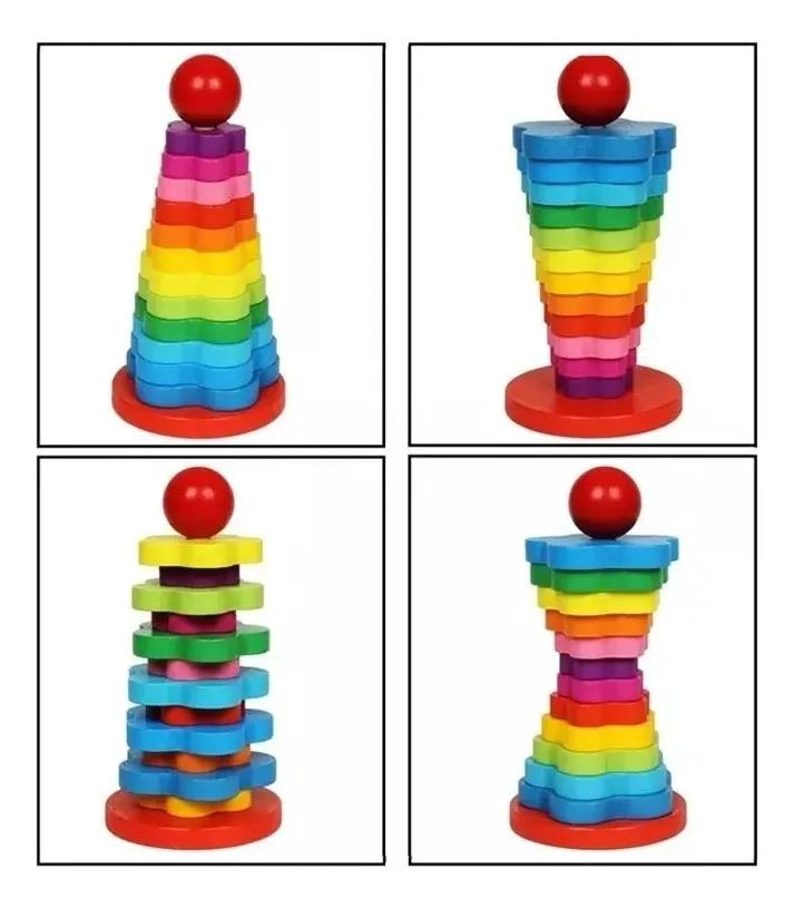 TORRE APILABLE DE MADERA PARA NIÑOS DE 2 A 4 AÑOS - 2