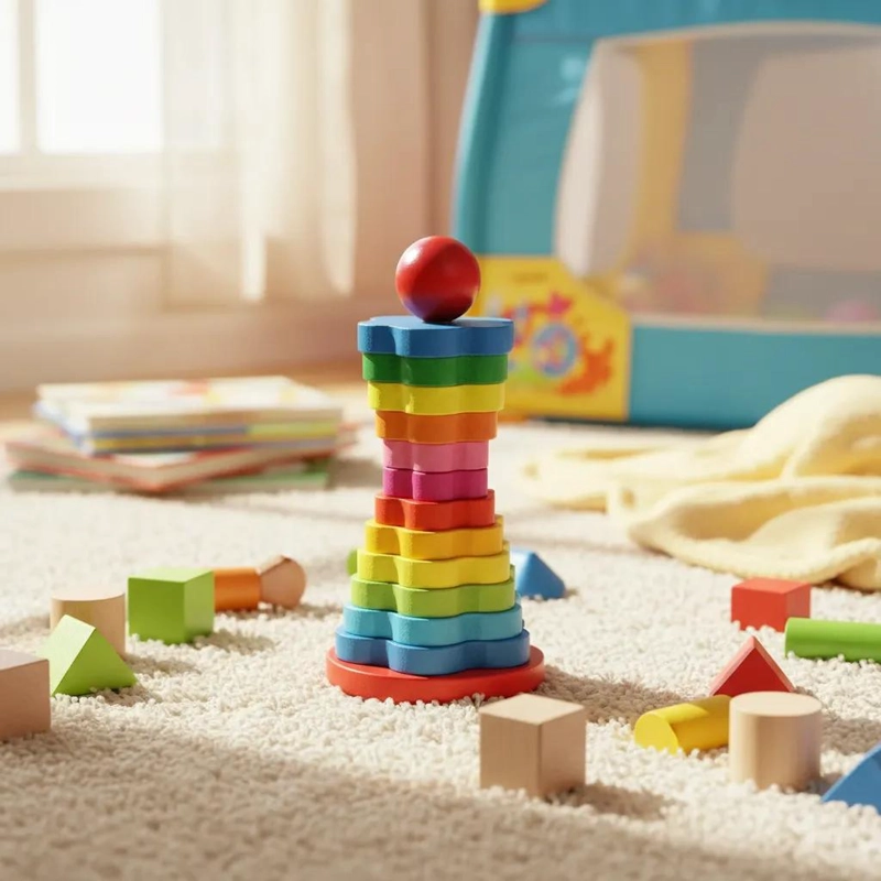 TORRE APILABLE DE MADERA PARA NIÑOS DE 2 A 4 AÑOS - 5