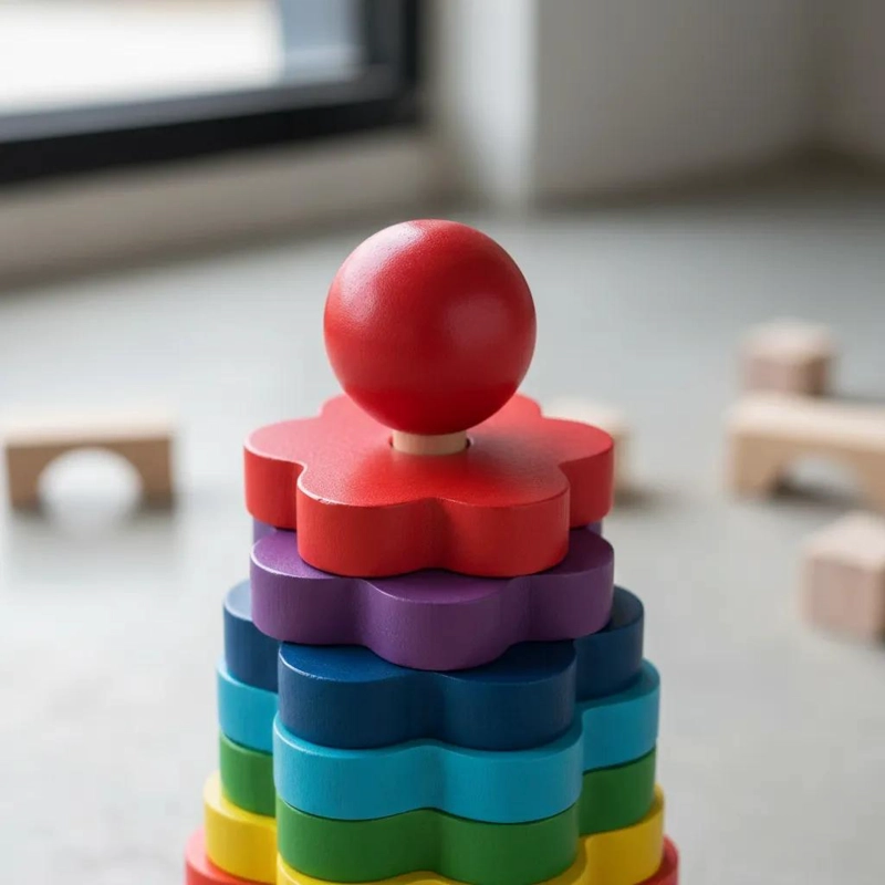 TORRE APILABLE DE MADERA PARA NIÑOS DE 2 A 4 AÑOS - 7