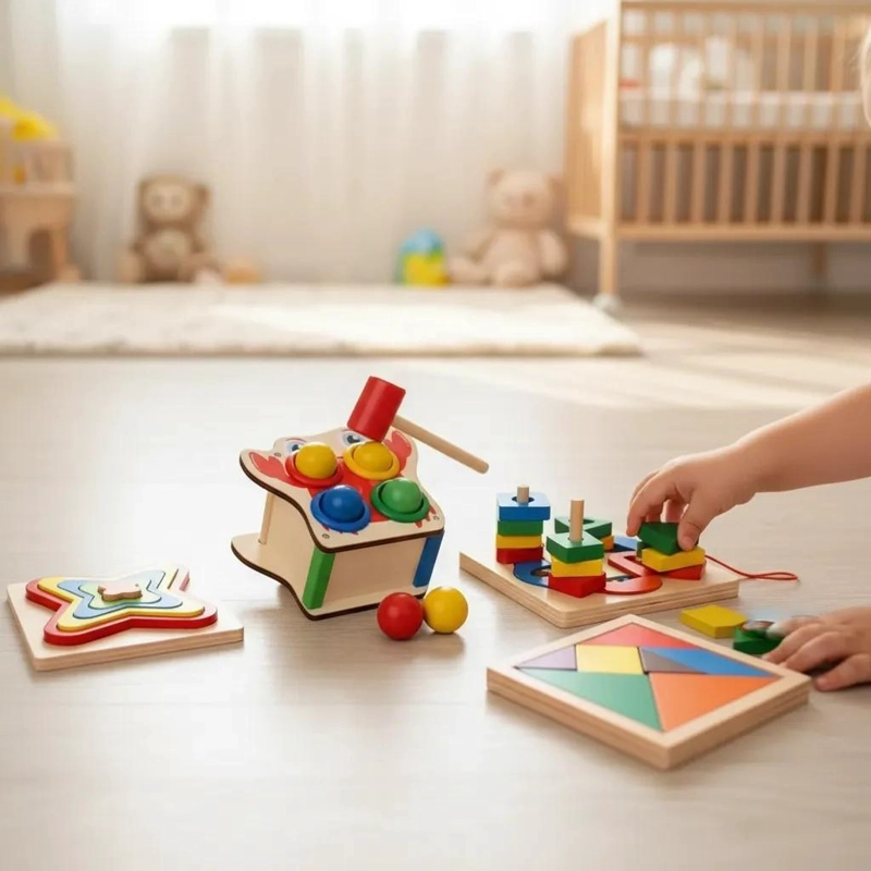 JUGUETES EDUCATIVOS DE MADERA MONTESSORI PARA NIÑOS - 2