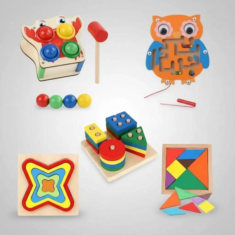 JUGUETES EDUCATIVOS DE MADERA MONTESSORI PARA NIÑOS - 3