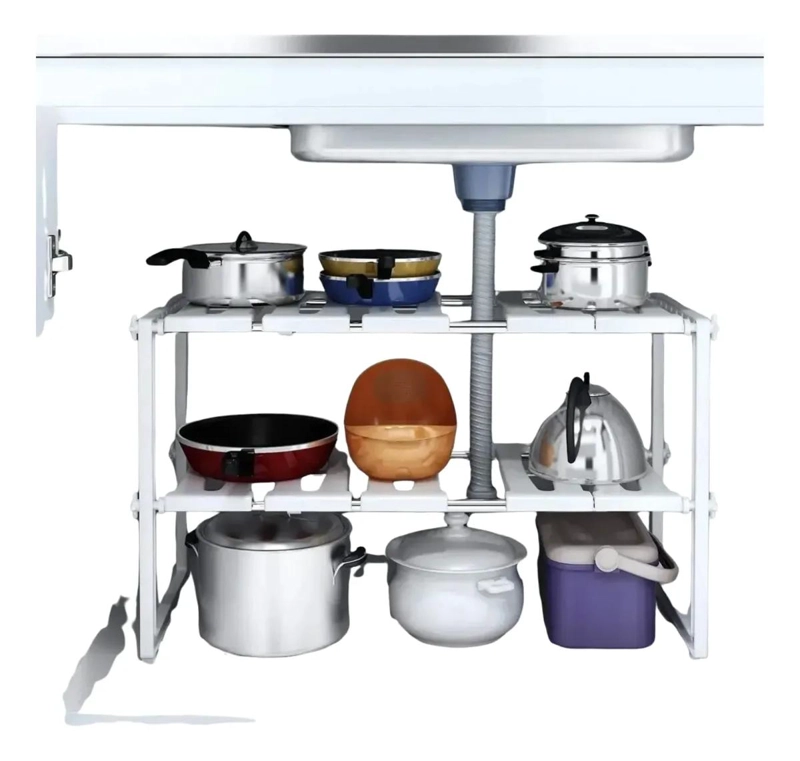 ESTANTE TELESCOPICO ORGANIZADOR DE COCINA AJUSTABLE - 2
