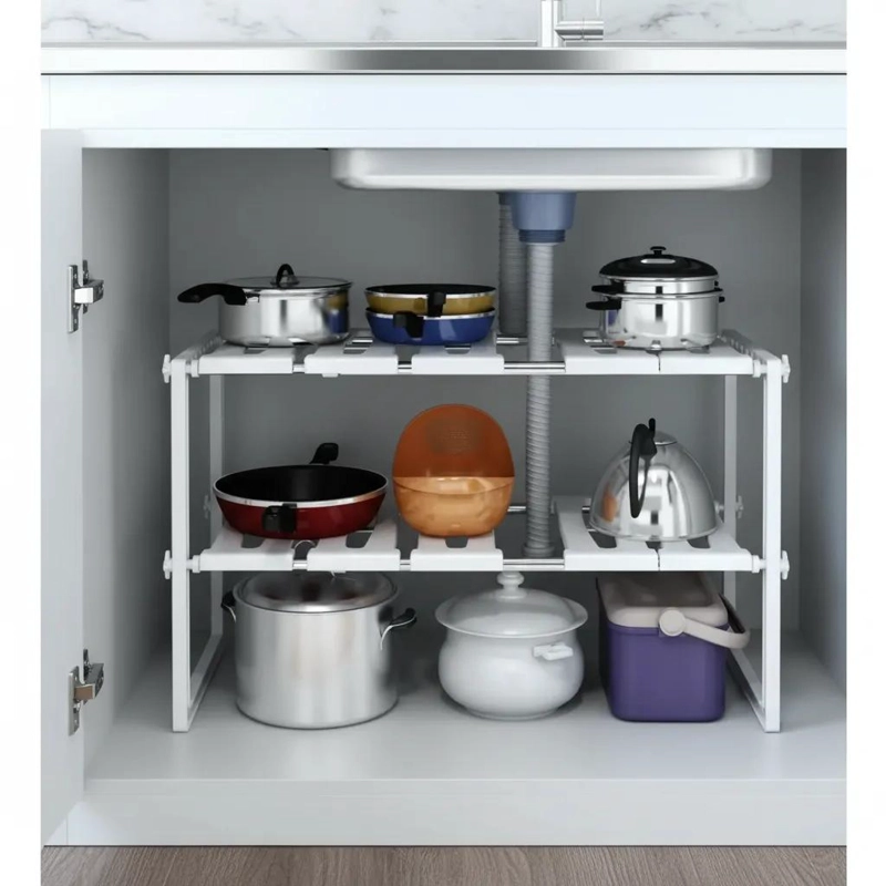 ESTANTE TELESCOPICO ORGANIZADOR DE COCINA AJUSTABLE - 3