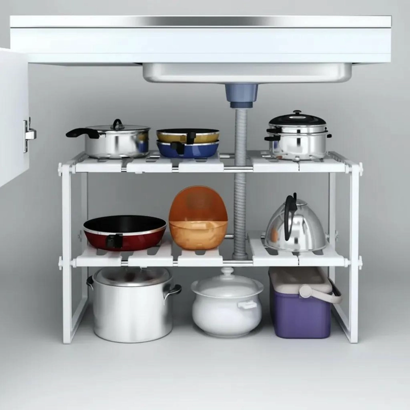 ESTANTE TELESCOPICO ORGANIZADOR DE COCINA AJUSTABLE - 5