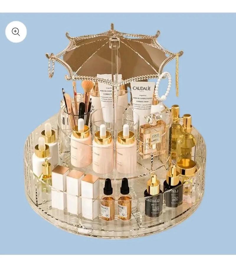 ORGANIZADOR GIRATORIO 360 PARA MAQUILLAJE CON 10 COMPARTIMENTOS - 2