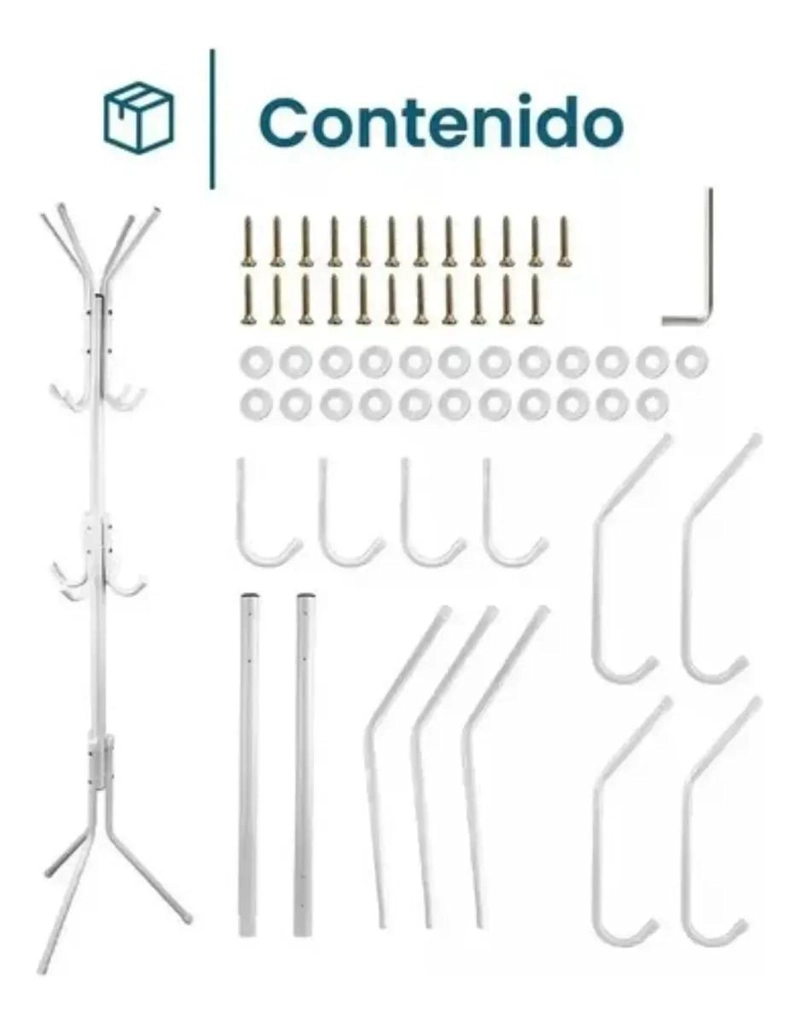COLGADOR PERCHERO TRIPO DE METAL PARA ROPA Y ACCESORIOS - 3