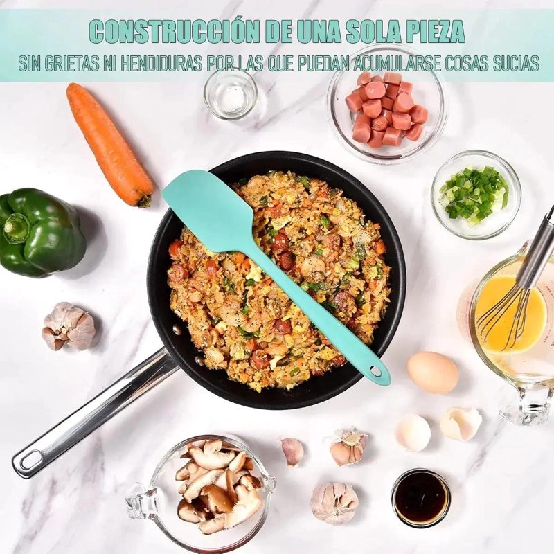 PACK DE 4 ESPATULAS DE SILICONA MULTIUSO PARA COCINA Y REPOSTERIA - 3