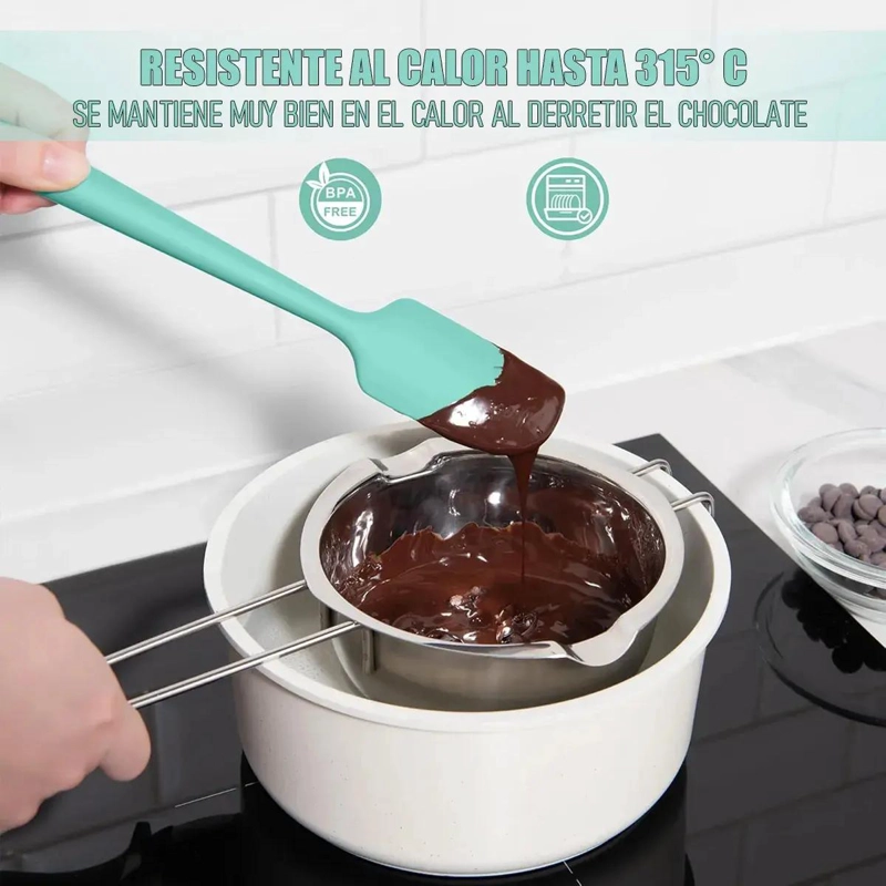 PACK DE 4 ESPATULAS DE SILICONA MULTIUSO PARA COCINA Y REPOSTERIA - 7