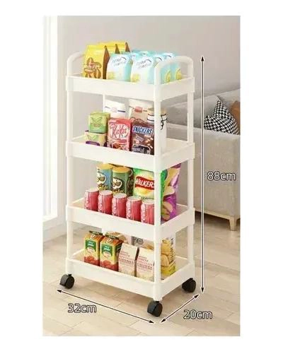 CARRITO DE ALMACENAMIENTO DE 4 NIVELES CON RUEDAS - 2