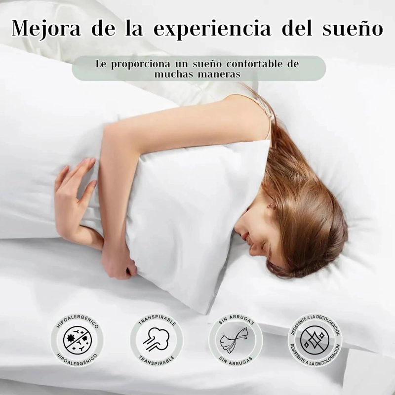 JUEGO DE SABANAS 2 PLAZAS AJUSTABLE Y SUAVE DE 4 PIEZAS - 7
