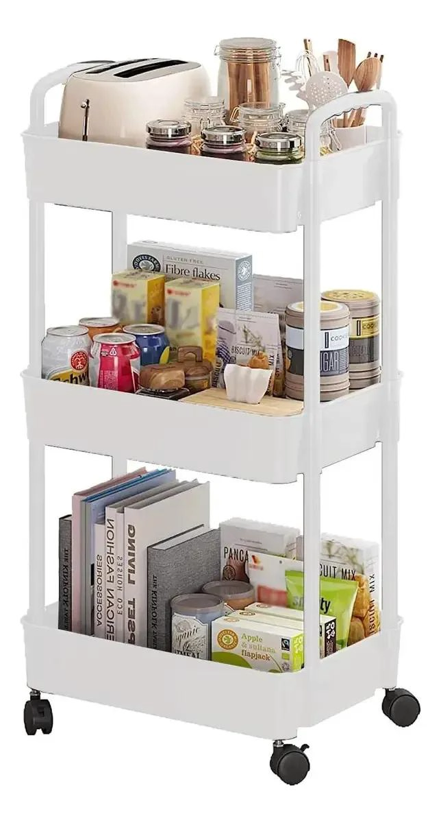 CARRITO ORGANIZADOR MULTIUSOS CON RUEDAS Y 3 NIVELES - 2