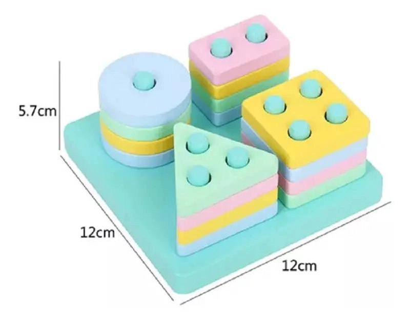 JUEGO DIDACTICO DE ENCAJE DE MADERA PARA NIÑOS - 3