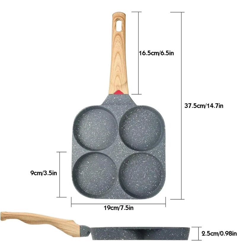 SARTE N ANTIADHERENTE CON CUATRO COMPARTIMENTOS PARA TORTILLAS Y HUEVOS - 2