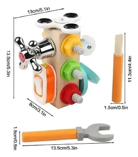 CUBO SENSORIAL DE MADERA PARA ESTIMULACION INFANTIL - 2