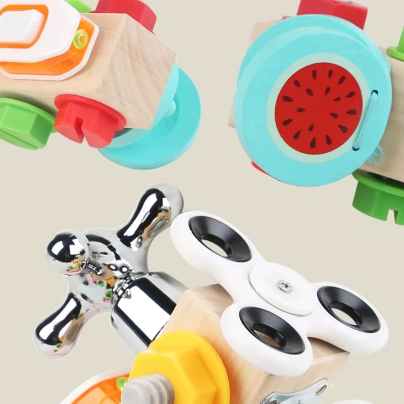 CUBO SENSORIAL DE MADERA PARA ESTIMULACION INFANTIL - 4