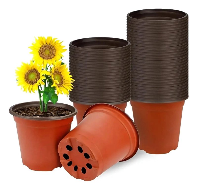 PACK DE 135 MACETEROS FLEXIBLES DE PLASTICO TERRACOTA - 1