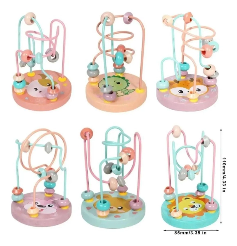 LABERINTO DE MADERA CIRCULAR PARA DESARROLLO INFANTIL - 2
